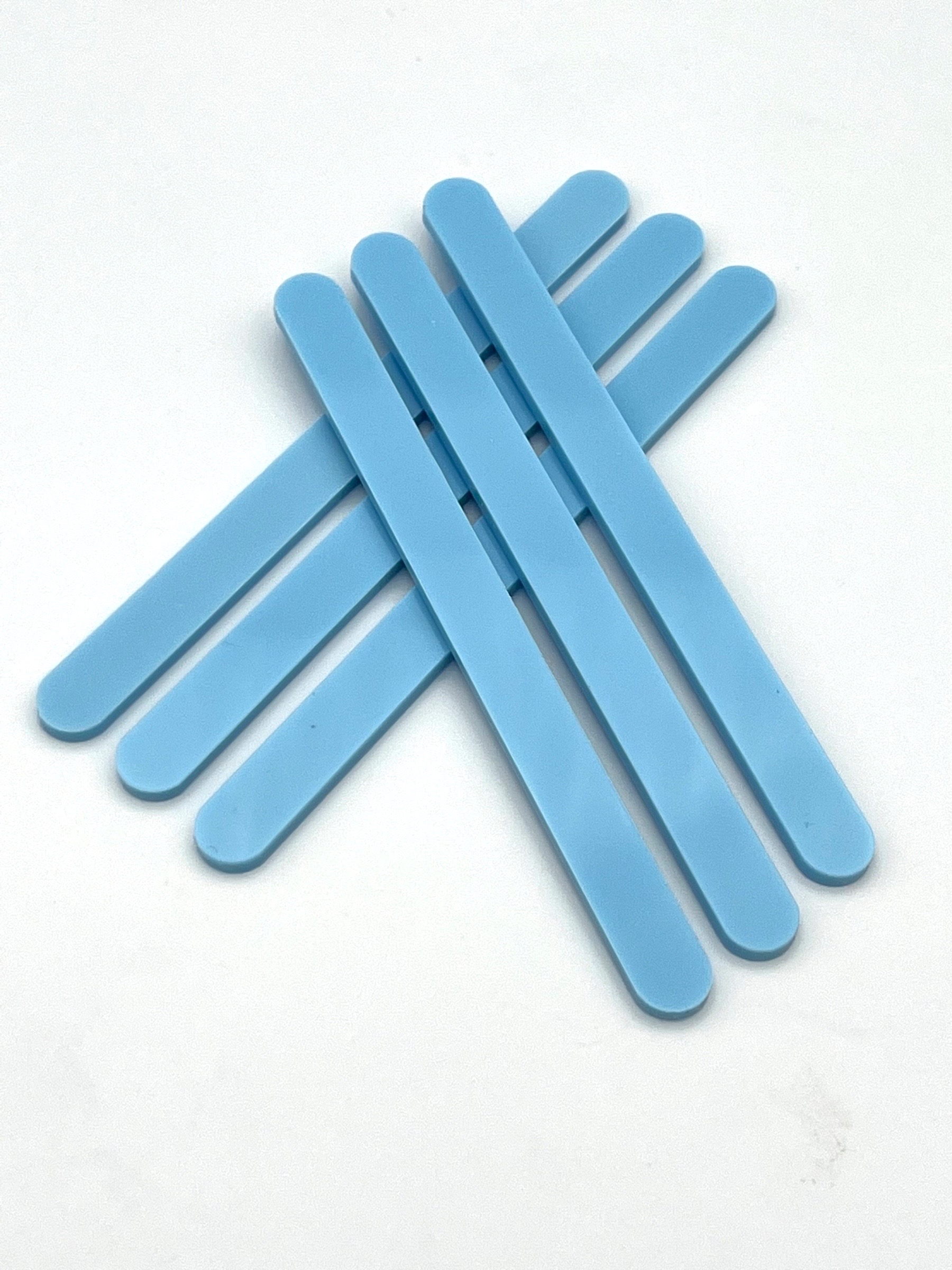 Pastel Blue Acrylic Popsicle Sticks, Cakesicle sticks, Cakepop sticks, Set  of 24. - Margareth cake supply